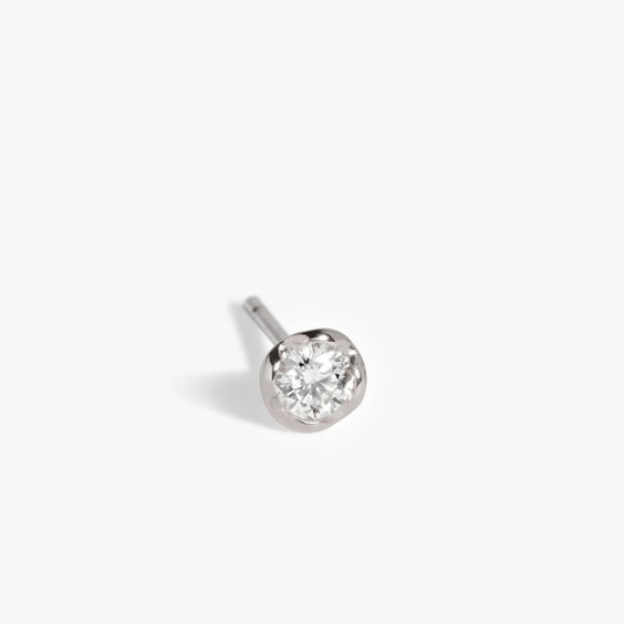 Marguerite 14ct White Gold Large Solitaire Diamond Stud Earring